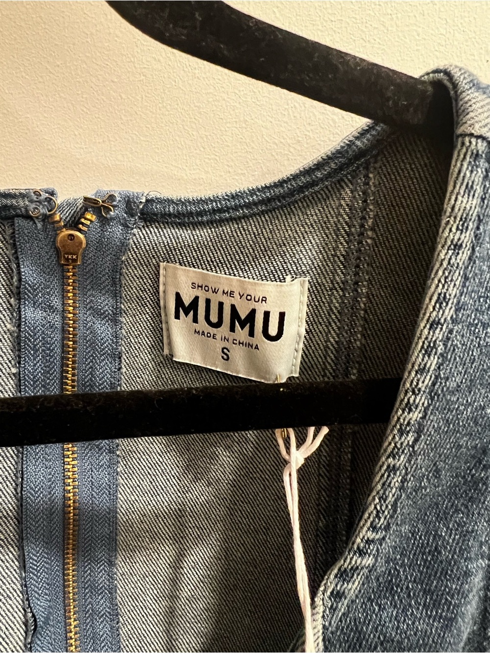 Show Me Your MuMu Bridgeport Bow Dress Denim - Picture 3 of 3